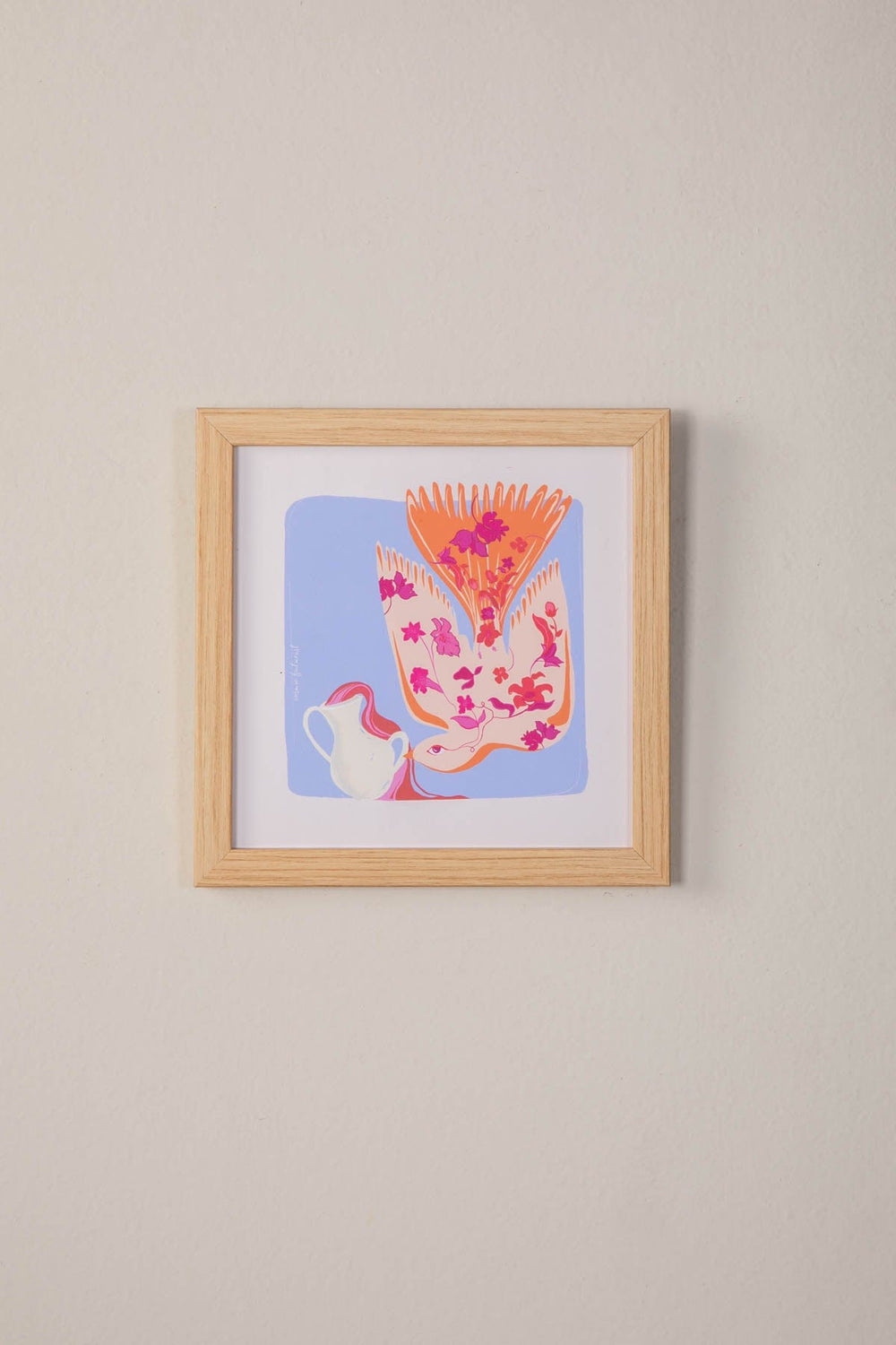 Aquarius Cosmic Futurist Wall Art (Pastel Blue)
