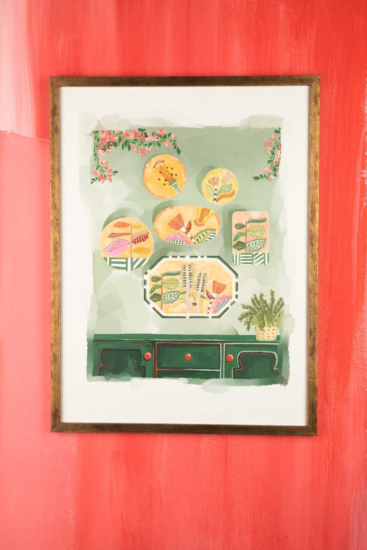 WALL ACCENTS Arakta Plates Wall Art (Peach Sage)