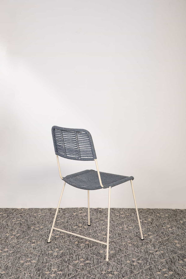 DINING CHAIRS Aravali Metal And Rope Chair (Cool Gray)