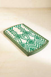 TRAYS Arka Wooden Serving Tray (Stem Green)