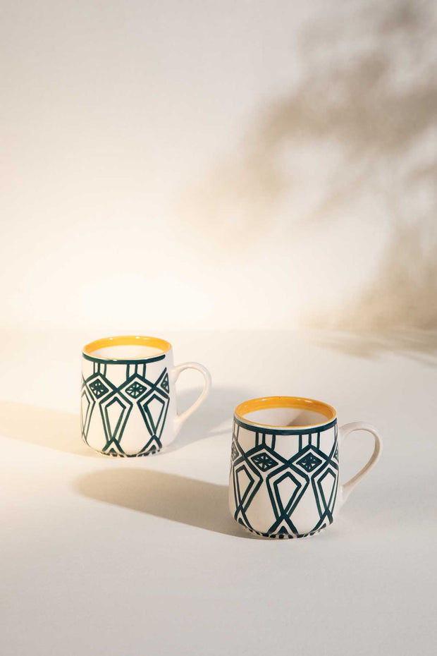 MUGS & CUPS Arka Ceramic Coffee Mug (Set Of 2)