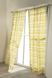 CURTAINS Arka Liquid Lime Window Curtain in Sheer Fabric