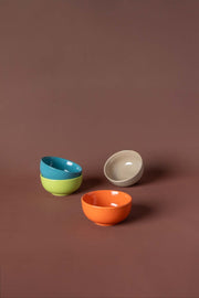 BOWLS Color Pop Multi-Colored Ceramic Katori (Set of 4)