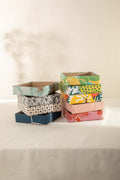BASKETS & TRAYS Assorted Square Fabric Storage Box