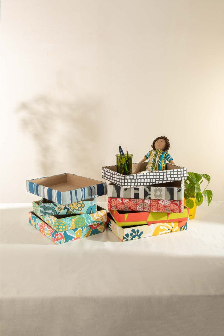 BASKETS & TRAYS Assorted Rectangle Fabric Storage Box