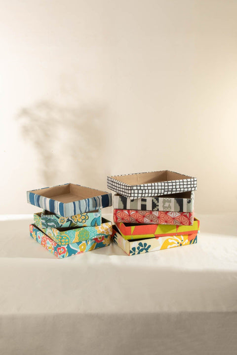 BASKETS & TRAYS Assorted Rectangle Fabric Storage Box