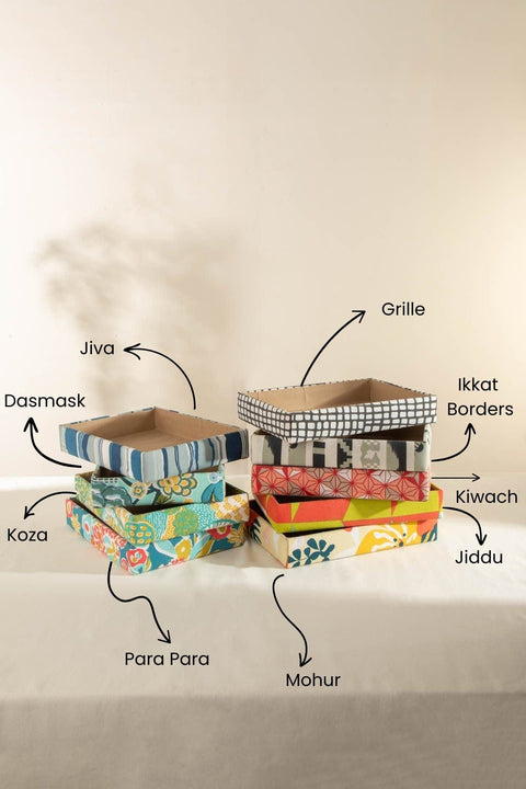 BASKETS & TRAYS Assorted Rectangle Fabric Storage Box