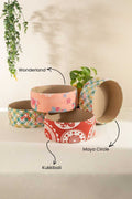 BASKETS & TRAYS Assorted Round Fabric Storage Box