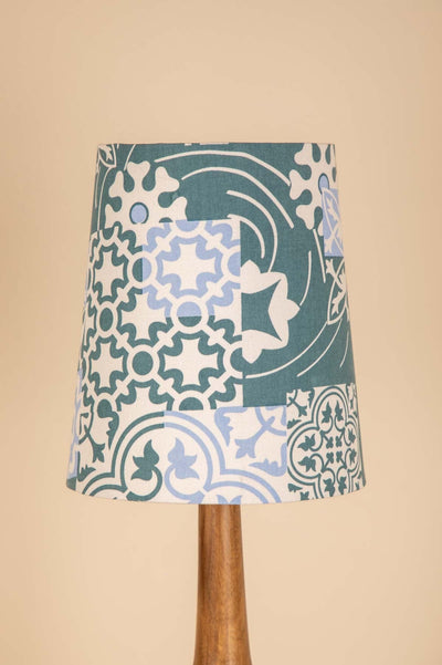 LAMPSHADES Azulejous Small Taper Lampshade (Teal)