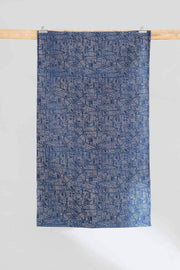 PRINT & PATTERN RUGS Back Bay Pure Cotton Printed Rug (Blue)