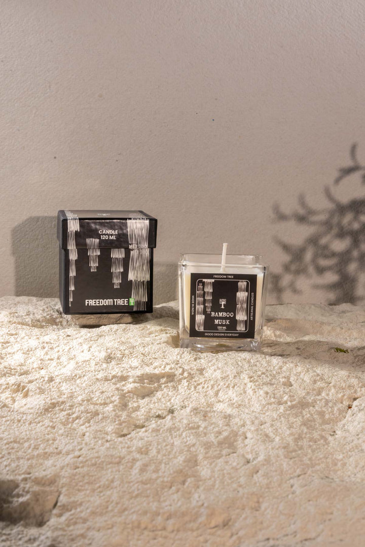 SCENTED CANDLES Bamboo Musk Scented Candle (120 ML)