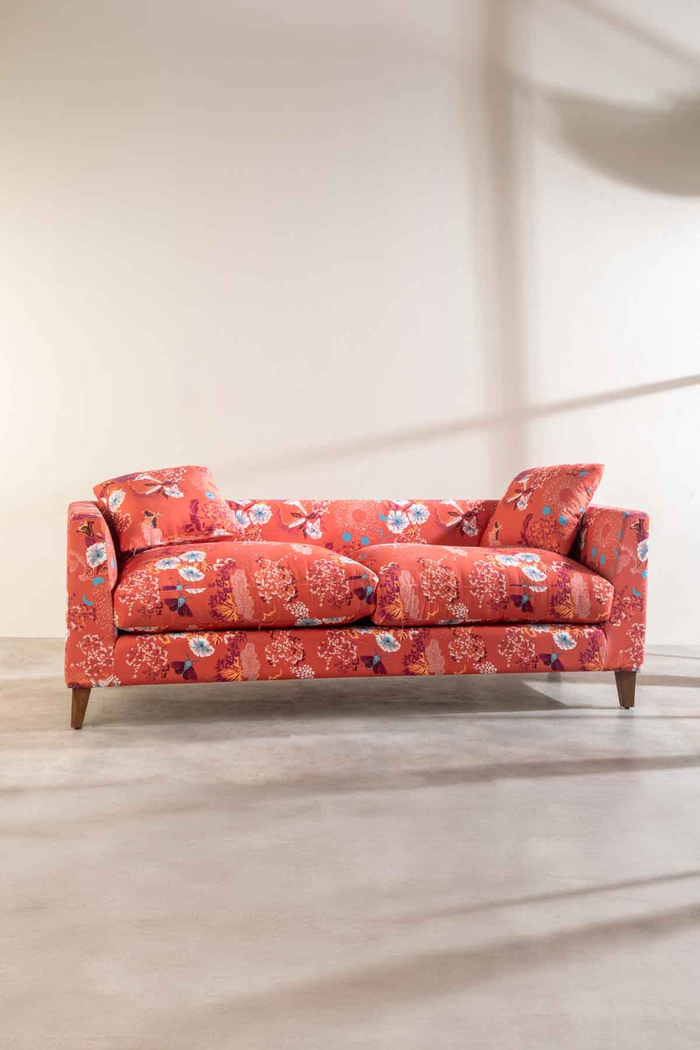 Moonflower Dusky Red Fabric