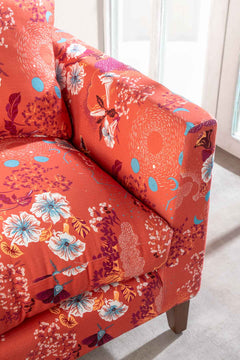 Moonflower Dusky Red Fabric