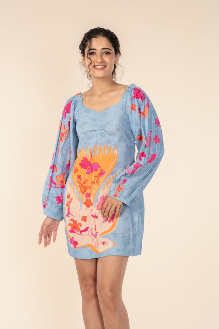 DRESSES Birds In The Sky Short Dress (Freedom Blue)