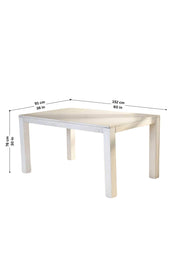 DINING TABLES Block White wash Acacia Wood Dining Table