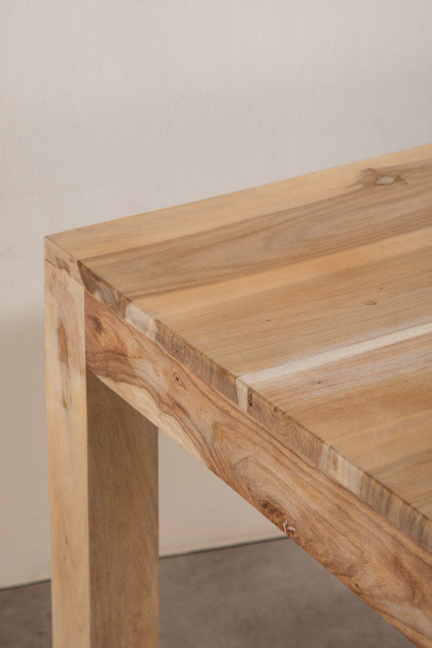 DINING TABLES Block White Dining Table (Sheesham Wood)