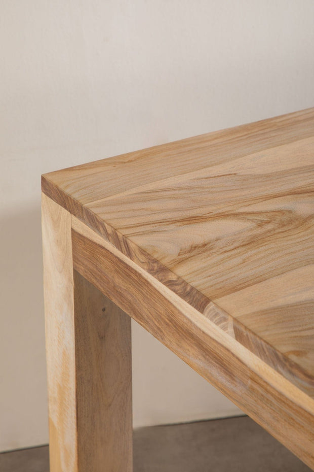 DINING TABLES Block White Dining Table (Sheesham Wood)