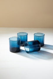 DRINKING GLASSES Blue Lagoon Cocktail Glass (Set of 4)