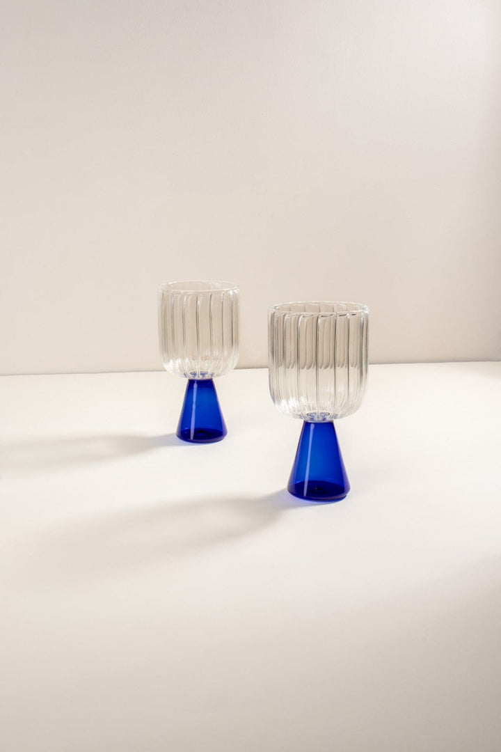 DRINKING GLASSES Blue Mountain Wine Glass (Set of 2)