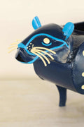 METAL PLANTERS Blue Panther Metal Metal Planter