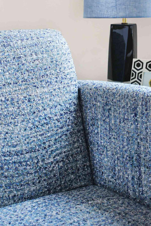 SOLID & TEXTURED UPHOLSTERY FABRICS Blue Water Tweed Upholstery Fabric