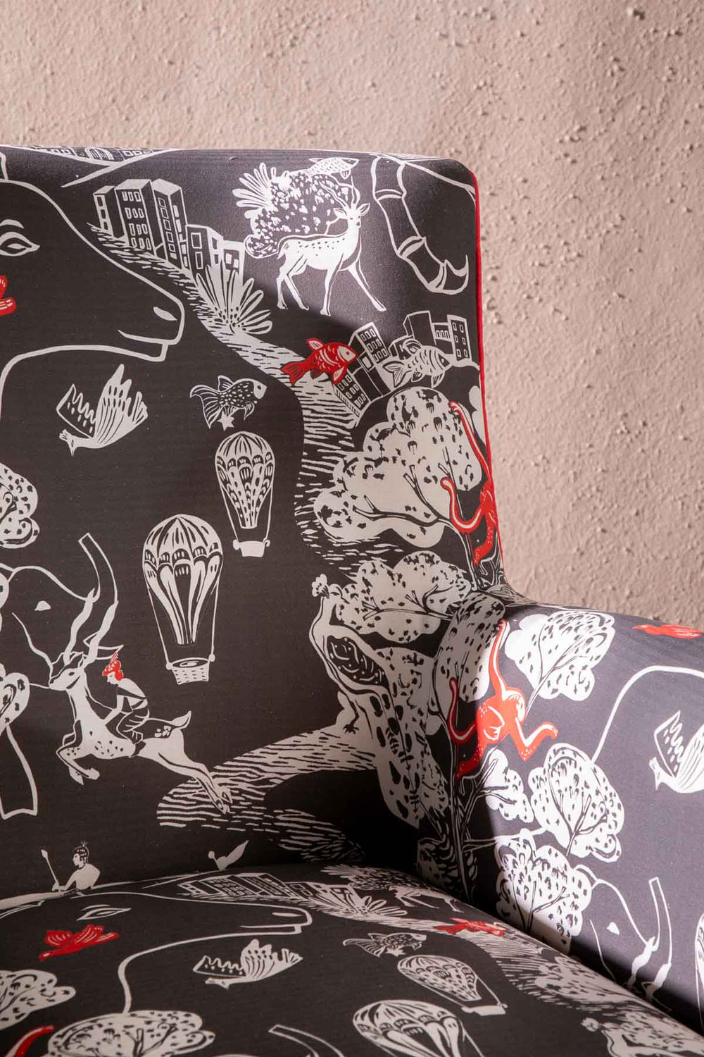  Mindscape Charcoal Fabric