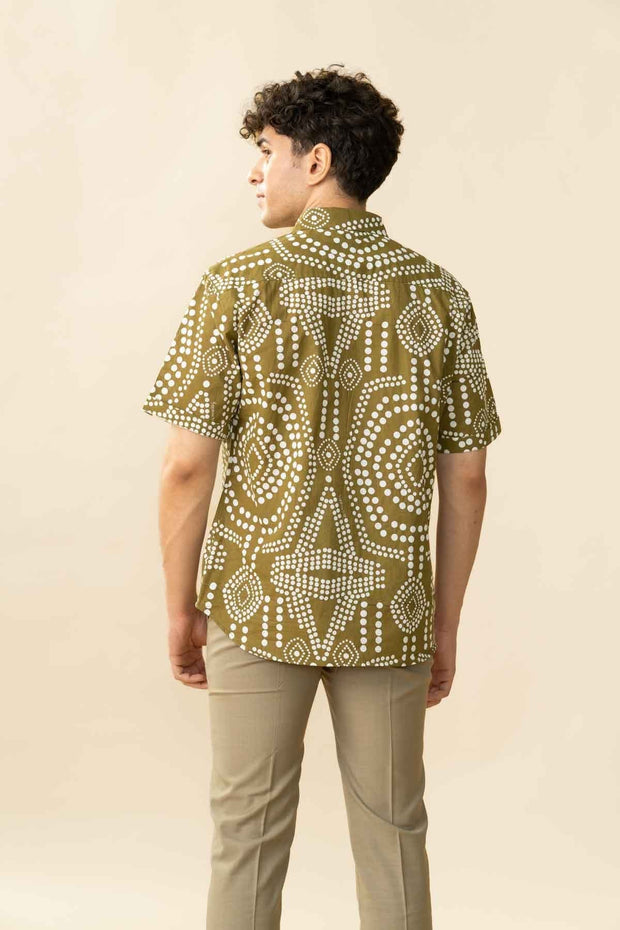 SHIRTS Bold Sej Printed Shirt (Camp Brown)