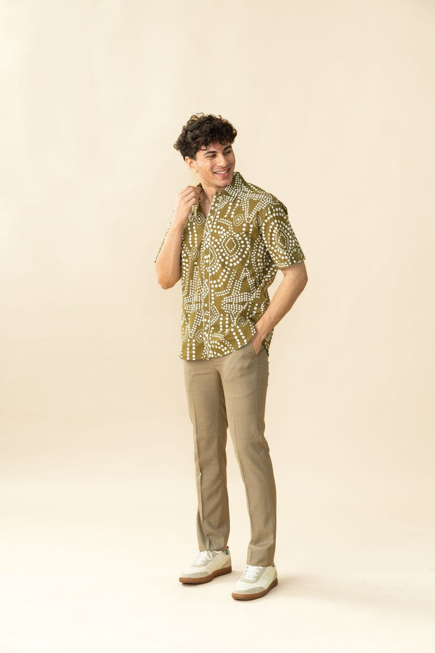 SHIRTS Bold Sej Printed Shirt (Camp Brown)