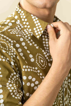 SHIRTS Bold Sej Printed Shirt (Camp Brown)