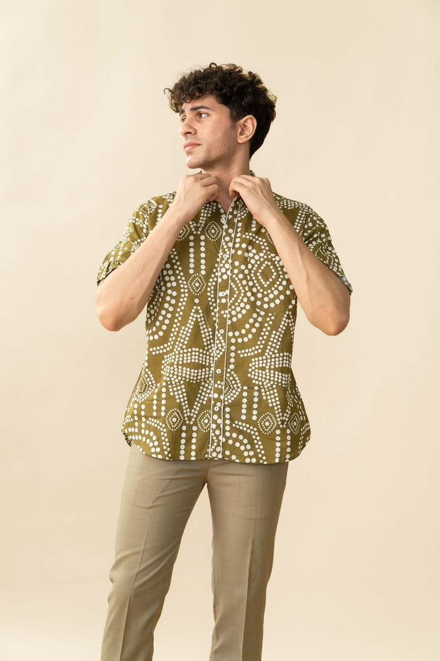 SHIRTS Bold Sej Printed Shirt (Camp Brown)