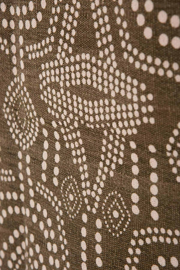 PRINT & PATTERN RUGS Bold Sej Pure Cotton Printed Rug (Deep Khaki)