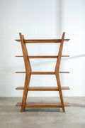 BOOKSHELVES Boomerang Large Acacia Wood Bookshelf