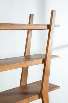 BOOKSHELVES Boomerang Large Acacia Wood Bookshelf
