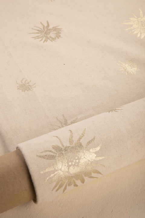 CURTAINS Brahmakamal Gold Cotton Curtains And Blinds