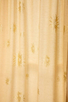 Brahmakamal Gold Cotton Fabric And Curtains