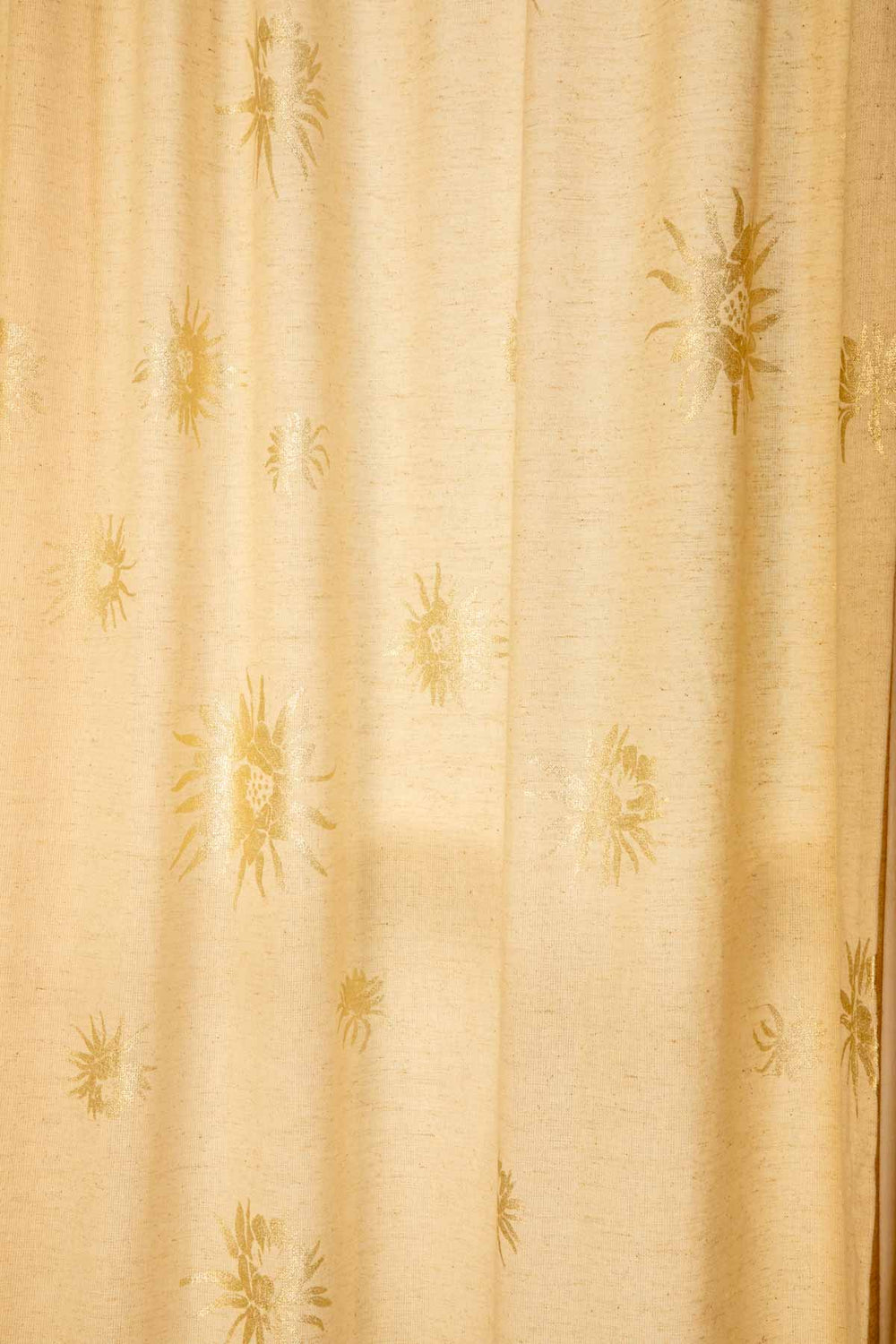 Brahmakamal Gold Cotton Fabric Swatch