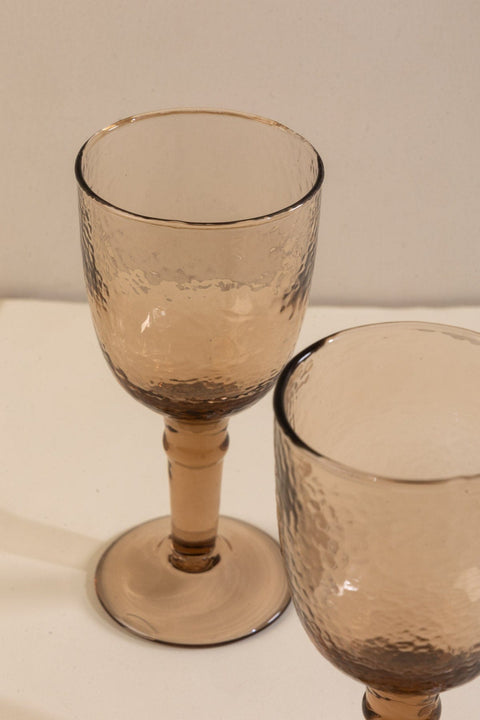 DRINKING GLASSES Buzzed Bronze Wine Glass (Set Of 2)