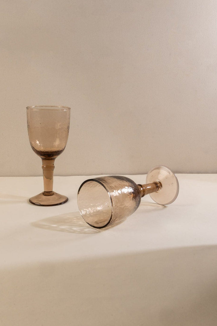 DRINKING GLASSES Buzzed Bronze Wine Glass (Set Of 2)