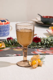 DRINKING GLASSES Buzzed Bronze Wine Glass (Set Of 2)