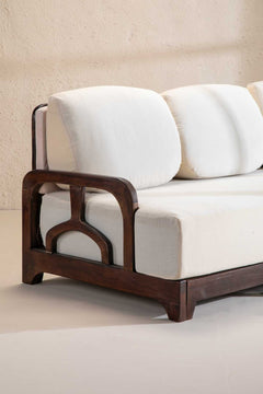 Cabana Lattice Sofa (Walnut)