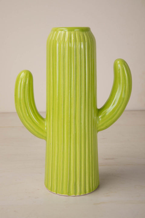 FLOWER VASES Cactus Ceramic Vase (Fresh Green)