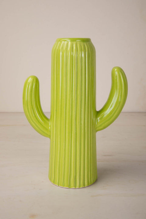 FLOWER VASES Cactus Ceramic Vase (Fresh Green)