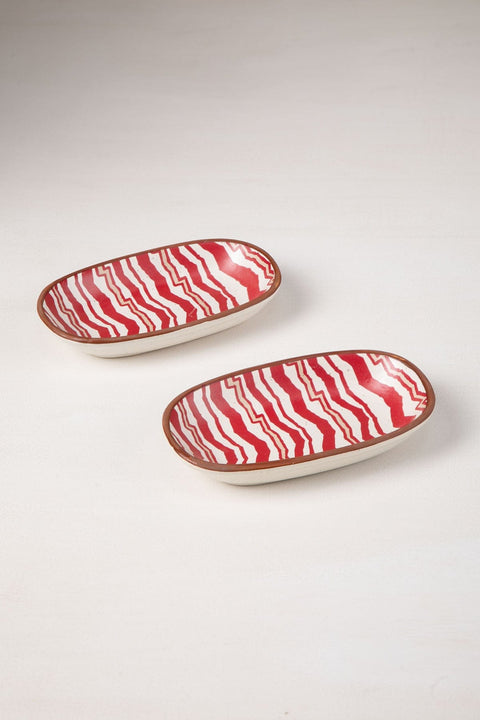 DINING ACCESSORIES Caivu  Ceramic Rectangle Palette (Set Of 2)