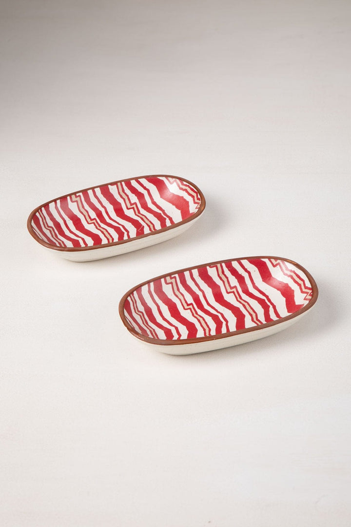 DINING ACCESSORIES Caivu  Ceramic Rectangle Palette (Set Of 2)