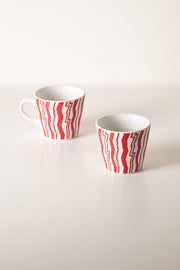 MUGS & CUPS Caivu Deep Red Espresso Mug (Set Of 2)