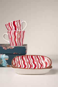 MUGS & CUPS Caivu Deep Red Espresso Mug (Set Of 2)