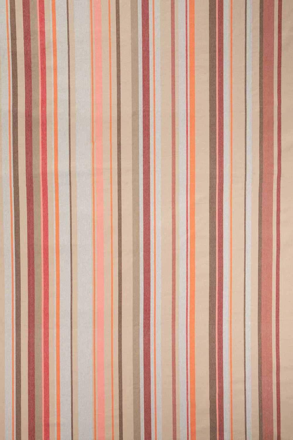 Casual Horizon Striper Laterite Red Woven Heavy Fabric And Curtains