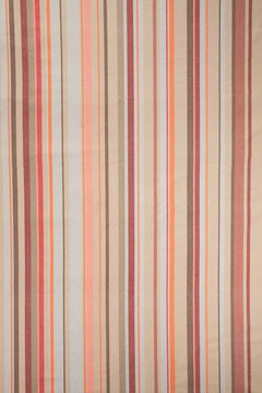Casual Horizon Striper Laterite Red Woven Heavy Fabric And Curtains