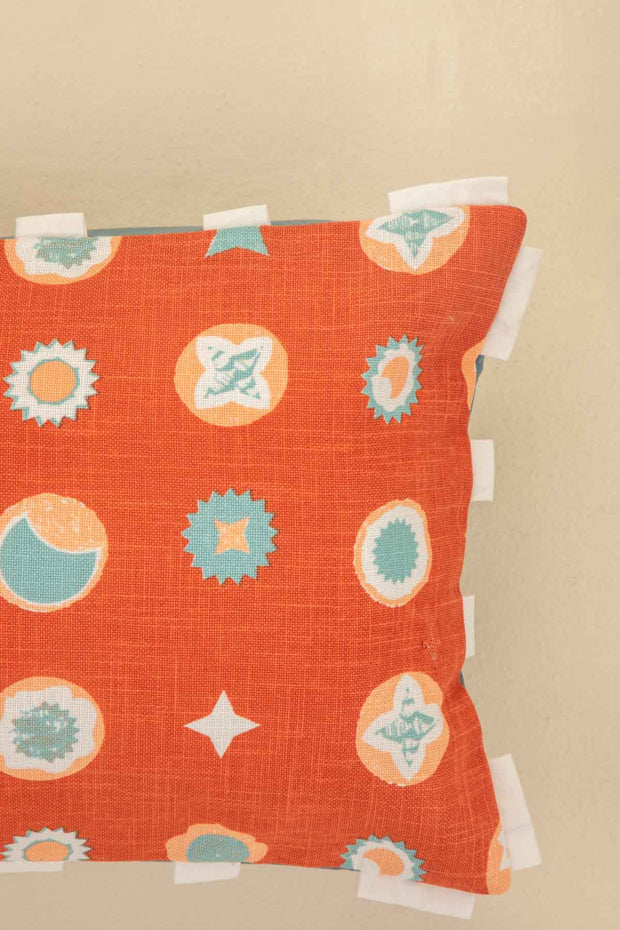 PRINT & PATTERN CUSHIONS Celestial Sky Amber Orange Cushion Cover (30 Cm X 60 Cm)