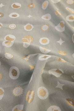 CURTAINS Celestial Lunar Gold Cotton Curtains And Blinds